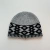 Retro knitted jacquard wool hat versatile ear protector bag head fisherman basin hat men and women tide street warm autumn and winter hat