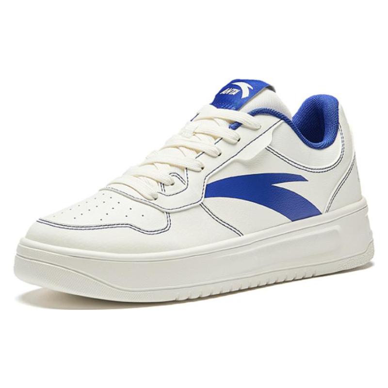 Anta Relaxed Anti-Slip Wear-Resistant Low-Top Skateboard Shoes Men's White Sneakers 912518001Q-1