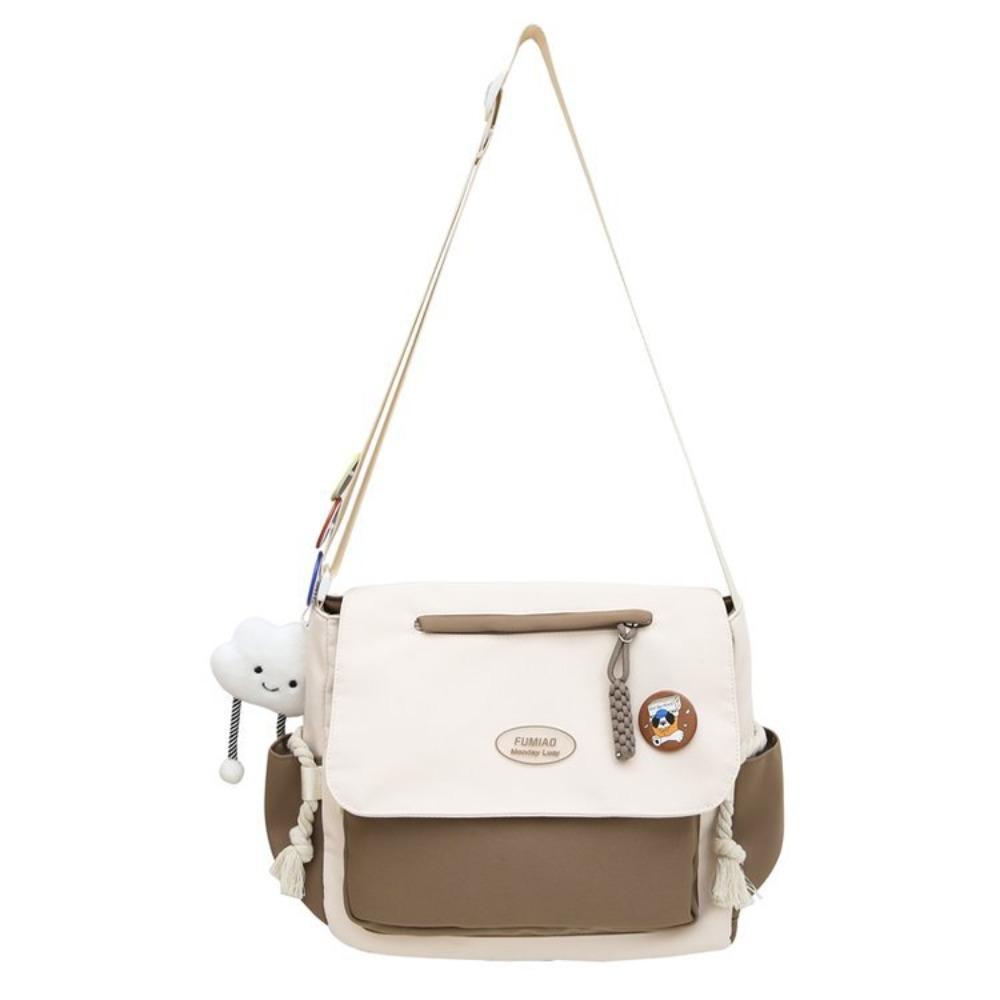 Large Capacity Student Class Nylon Mailman Backpack Girl Casual Japanese Shoulder Bag