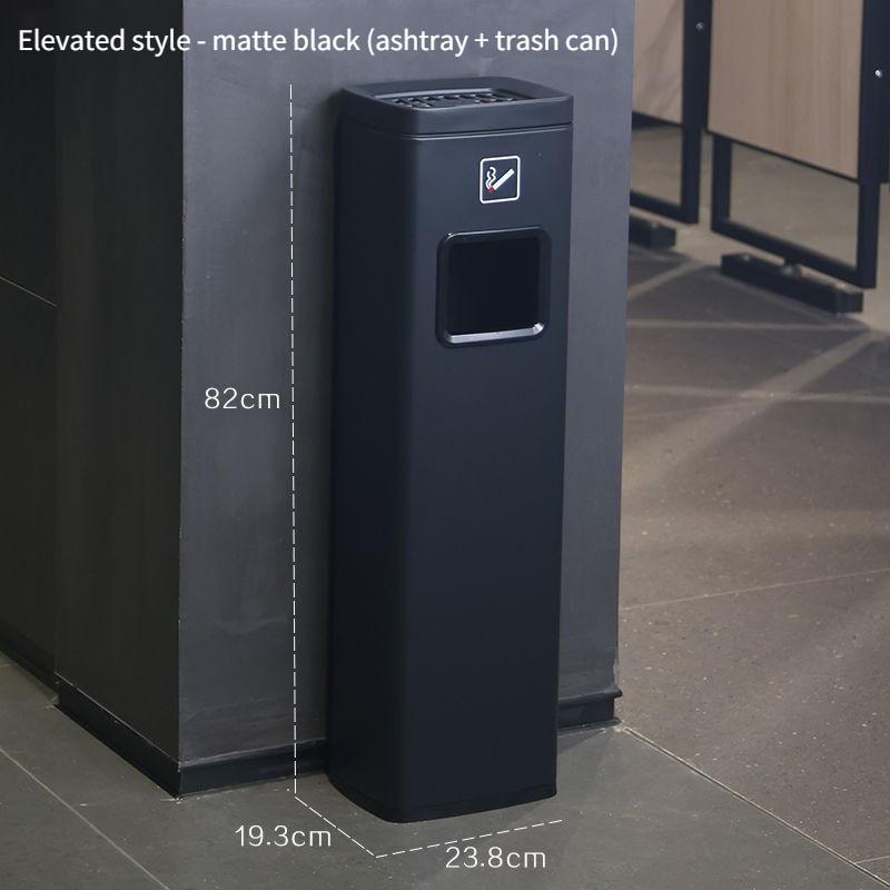 Entrance Trash Can Corridor Aisle Ashtray Cigarette Butt Collector Hotel Lobby Stainless Steel Vertical Elevator