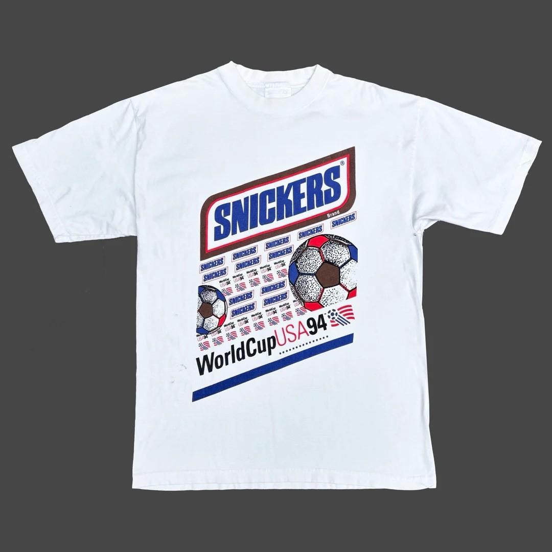 США Чемпионат мира 1994 94 90-е Винтажная футболка Snickers Редкая Футбол Футбол Спорт Унисекс XXXXL