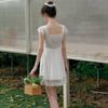 Simpeulleteulo Sr_Pure White Short Dress