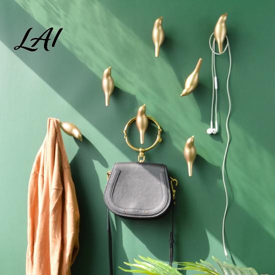 Heavy Duty Resin Hooks Bird Wall Hook Mounted Space Saving Shape Organizer Decorative Hanger for Coats Hats And Towels Unique Design
