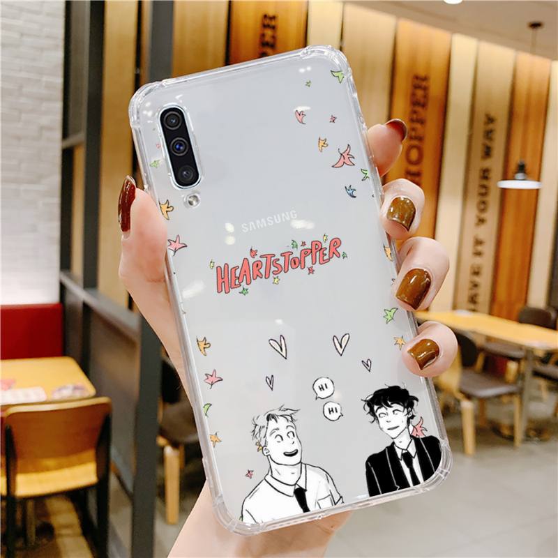 Heartstopper Nick and-Charlie Phone Case Transparent For Samsung Galaxy A S 8 9 10 12 20 21 40 50 52 51 70 71 Fe Ultra Plus