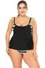 Tankini suit plus size swimsuit XXL black comfortable maternity briefs Tankini suit plus size swimsuit XXXL black comfortable maternity briefs