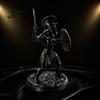 Detailed Muscle Armor Figurine 3D Printed Female Gladiator Statue, Spartan Woman Warrior with Collectible Statue Shield, Historical Desktop