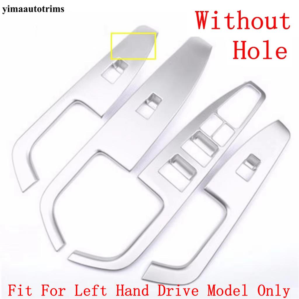 

Car Inner Door Armrest Window Lift Button Control Frame Decoration Trim Matte Accessories For Hyundai Elantra Avante 2016 - Without Hole
