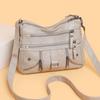 Double Layer Small Square Bag Soft Leather Mother Bag Large Capacity Single Shoulder Crossbody Bag