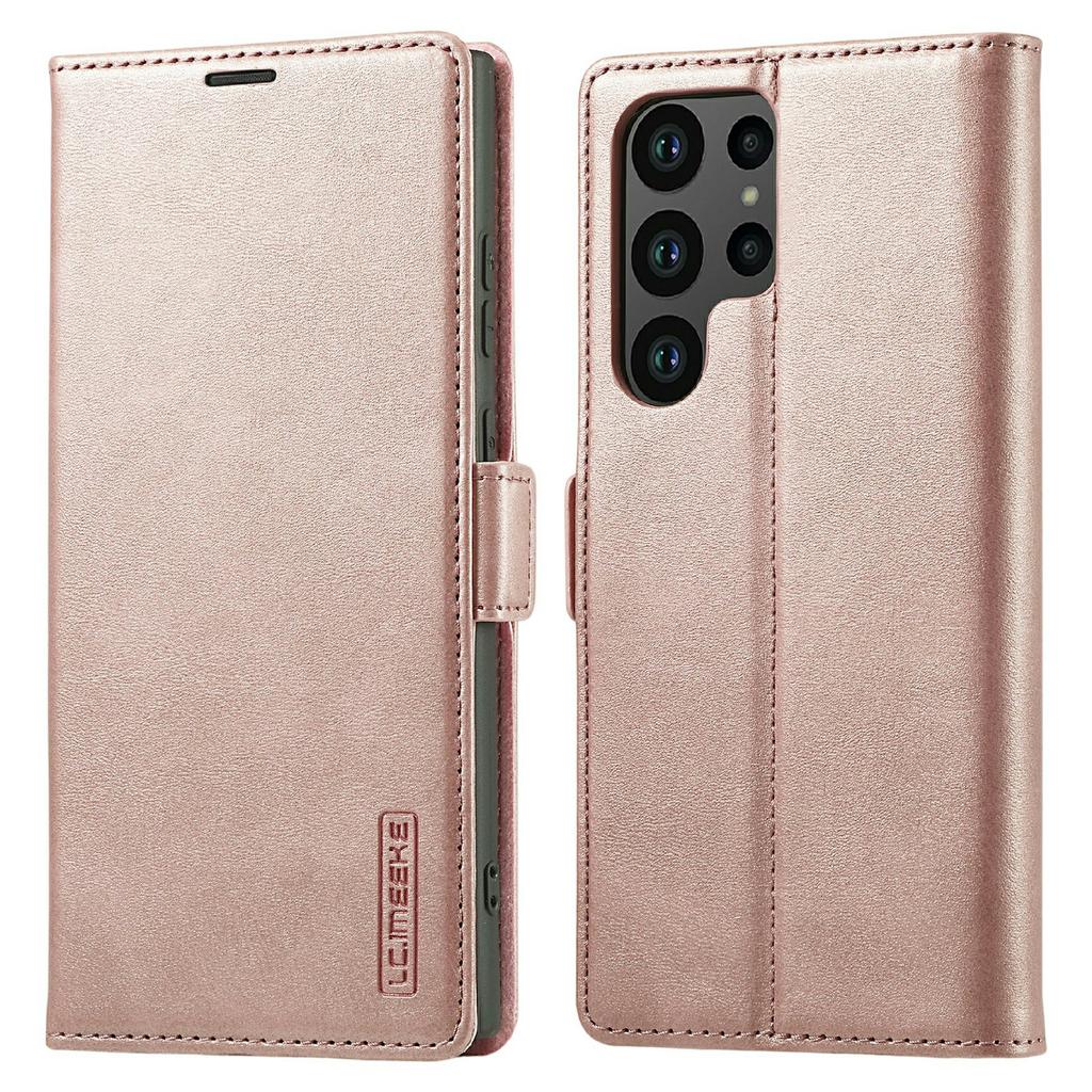 LC.IMEEKE For Samsung Galaxy S26 Ultra Case Wallet Microfiber Leather Phone Cover
