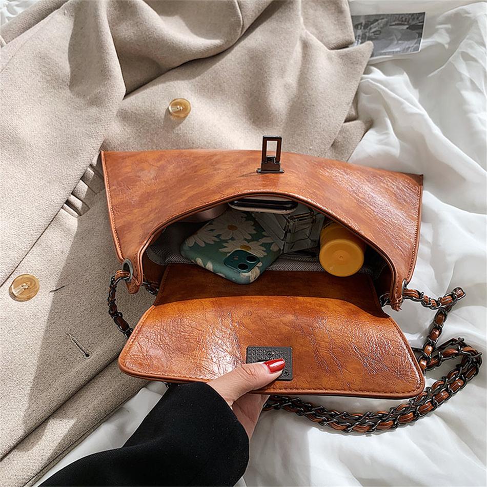 Leather PU women's messenger bag shoulder crossbody bags armpit bags for women new oil fashion vintage