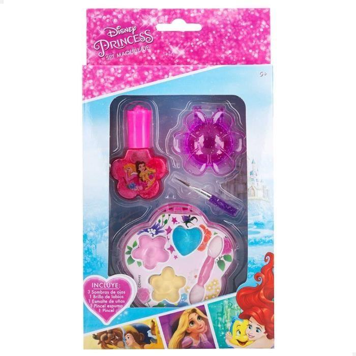 Disney Make-up set 7 delig Prinses - roze (3 oogschaduwen, nagellak, lipgloss, 2 kwasten) 12x22x4 cm
