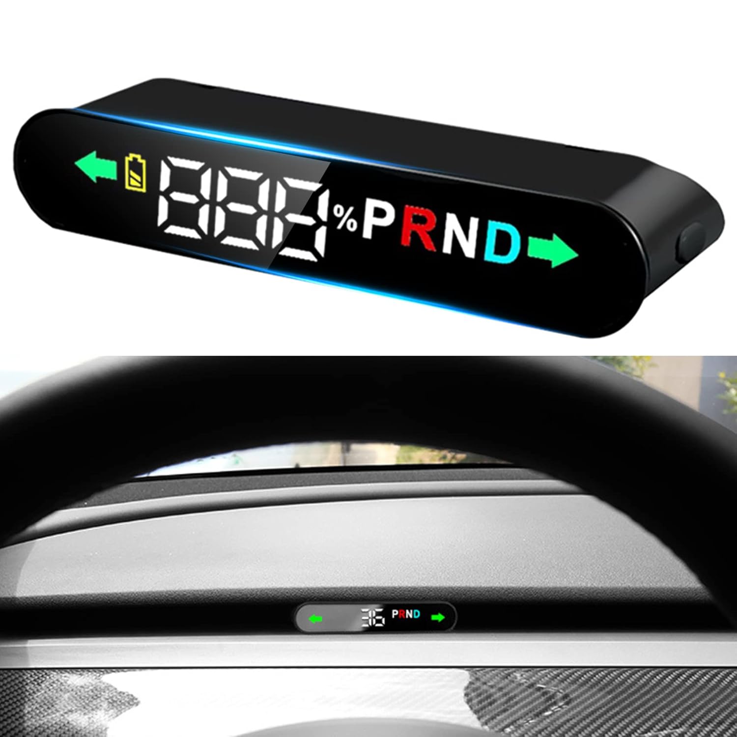 

ASVEGE Embedded Digital Heads up Display Mini HUD for Tesla Model 3, Model Y 2019-2022