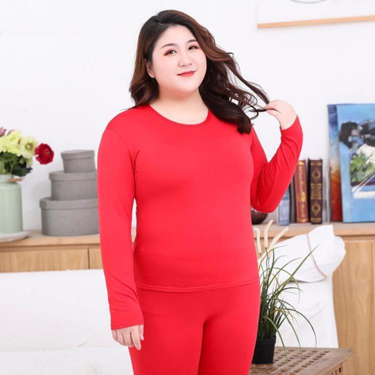 Set Termico Caldo 2 Pezzi Alta Qualità Taglie Forti Donna Long Johns Monocolore Set Sagomati M 10XL