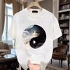 Heavy Trendy Brand Pure Cotton Printing Men'S Short-Sleeved T-Shirt Trendy Casual Round Neck T-Shirt