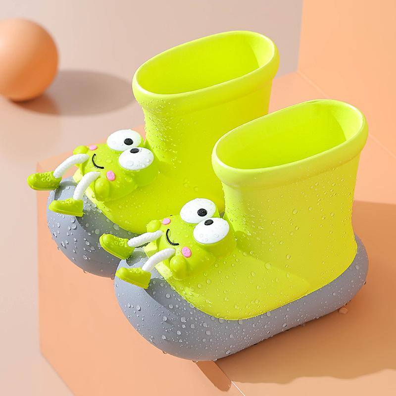 

Waterproof and Non-Slip New Cute Frog Children s Rain Boots for Boys and Girls, Baby Kindergarten Toddler Rain Boots 20CM