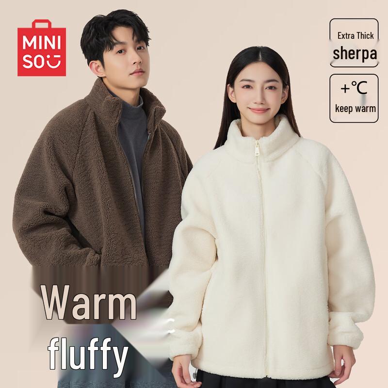 MINISO Men s Fleece Stand-Collar Padded Jacket XL