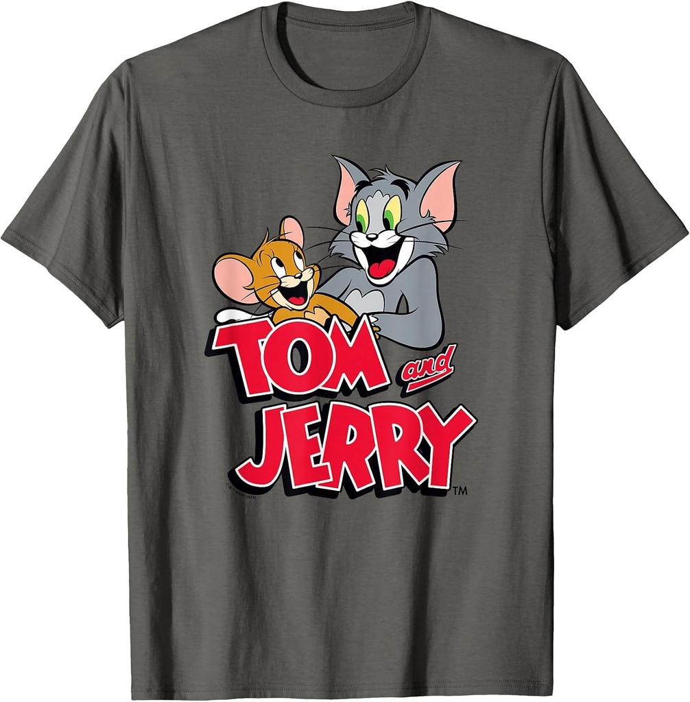 Classic Tom and Jerry Logo T-Shirt - Fun and Stylish