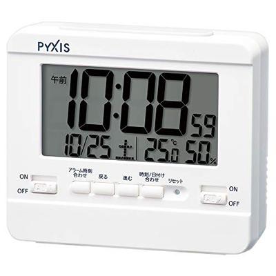 Table Clock Alarm Clock Wall Clock Digital Temperature and Humidity Display PYXIS Body Size: 9 X 10.5 X 4.2 Cm NR538W
