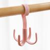 Four-claw Hook, Multi-functional and Rotatable, Scarf and Bag Storage Rack, Non-drilling Plastic Hook, Thickened Coat and Hat Hook