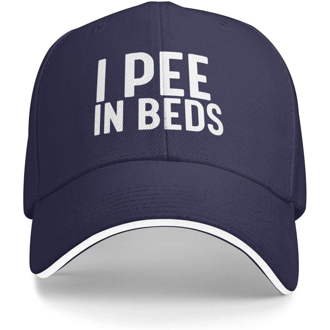 

I Pee in Beds Baseball Cap Funny Adult Polyester Casual Adjustable Cap Unisex Adjustable