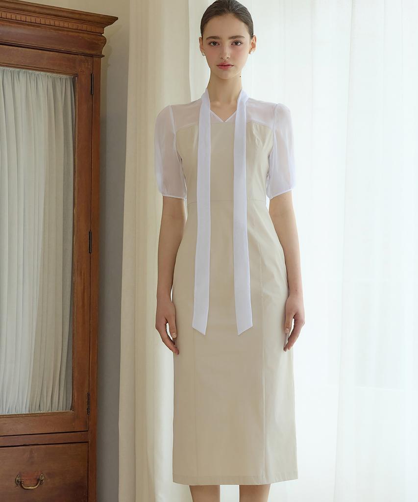 Julie And Kara 25Hs Collar 126 Terroir Line Aerin Dress Beige