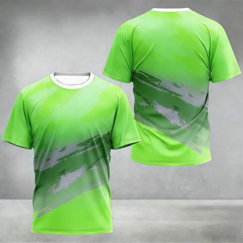 Sommer Atmungsaktives Schnelltrocknendes Sport Trainings T-Shirt Herren Rundhalsausschnitt Kurzarm Fitness Outdoor Sportbekleidung Mode Fitnessstudio T-Shirt Oberteile