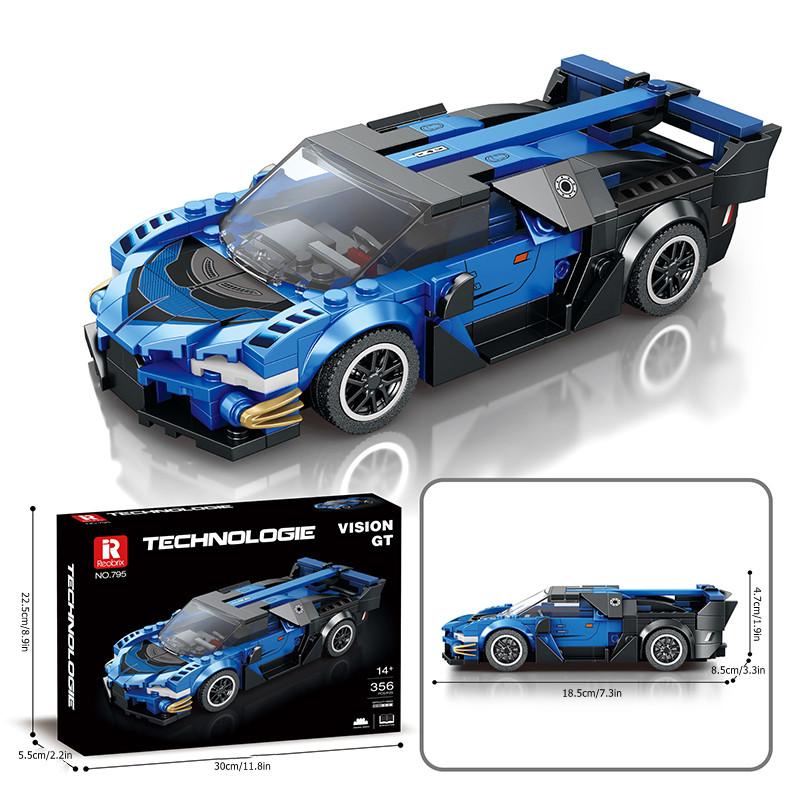 Non-Toxic City Technical Sports Car Building Blocks Famous Racing Vehicle Model Bricks Supercar Assembly Toys Kit For Children Gifts