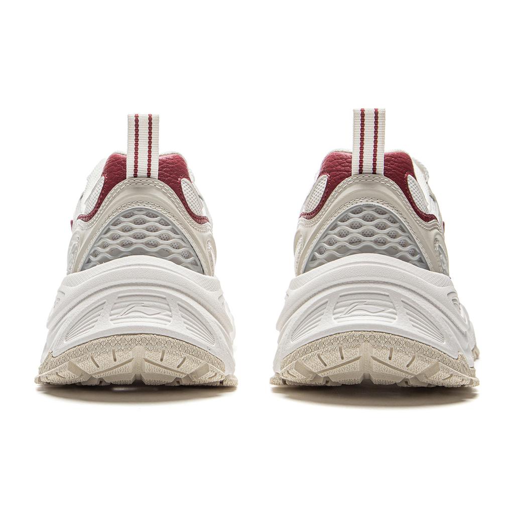 New LiNing Star Ring Cushioning Abrasion Resistant Breathable Low Top Casual Shoes Men's Ecru AGCV111-3