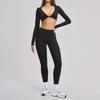 Grinding micro-pull yoga suit, sports running fitness suit, neck-hanging yoga suit
