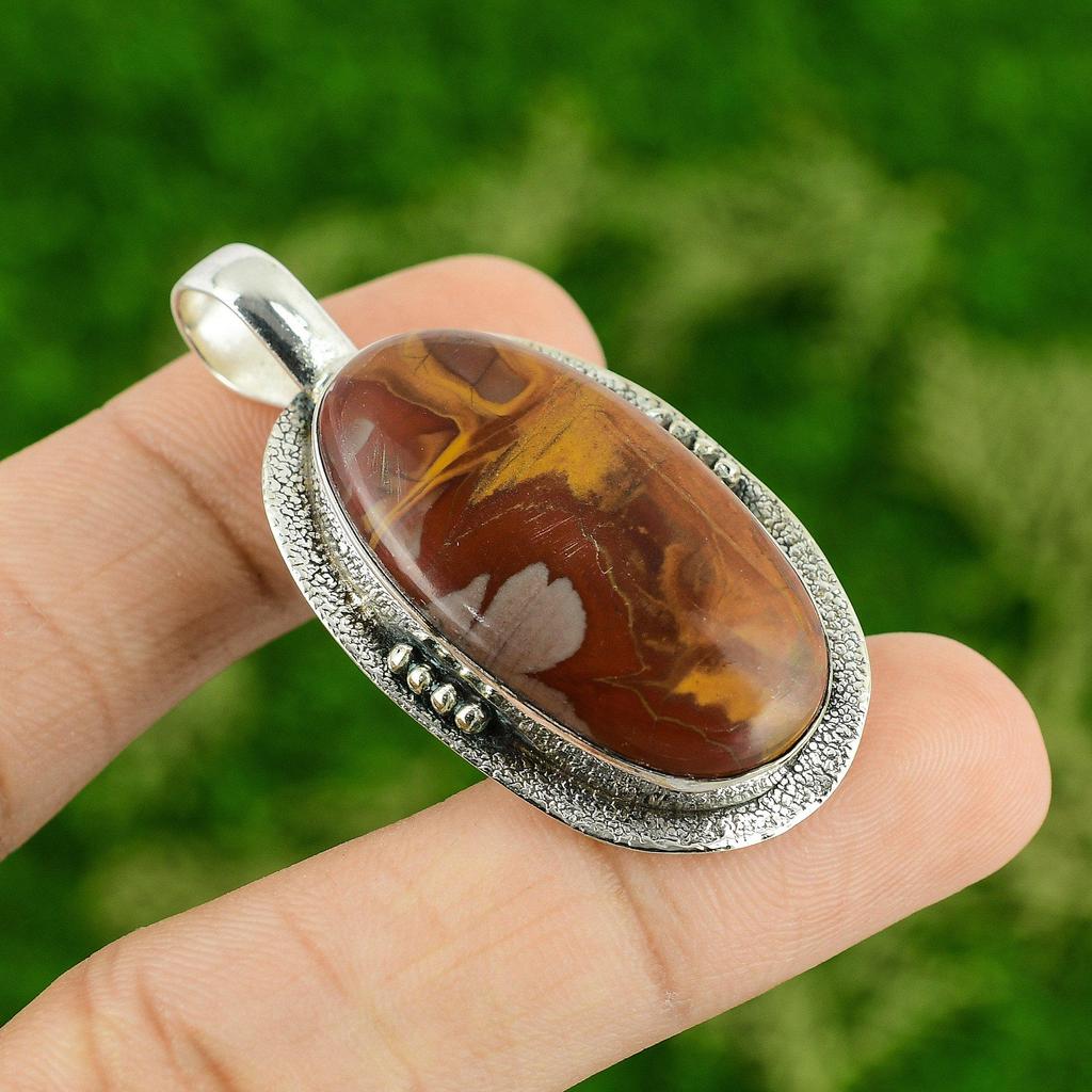 Daughters Day Sale Sterling Silver Noreena Jasper Gemstone Bezel Pendant Jewelry
