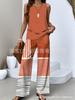 New European and American women's clothing spot explosion sleeveless casual double-layer vest plus pants set two-piece set