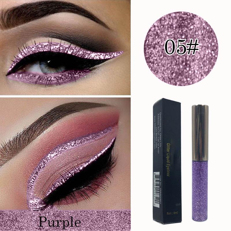 Glitter Eyeshadow Long Lasting Waterproof Liquid Eyeliner Women Fashion Quick-dry Eye Makeup Cosmetics