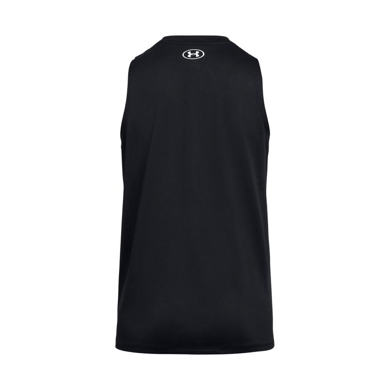 Under Armour Tech Logo Print Quick-Dry Round Neck Sleeveless Vest Women Tops Black 1383655-001