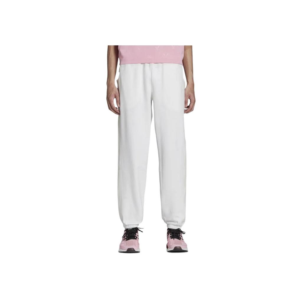 Adidas Originals Trefoil Ninja Pants Mid-Waist Fleece Knit Joggers Men Bottoms White GP2322