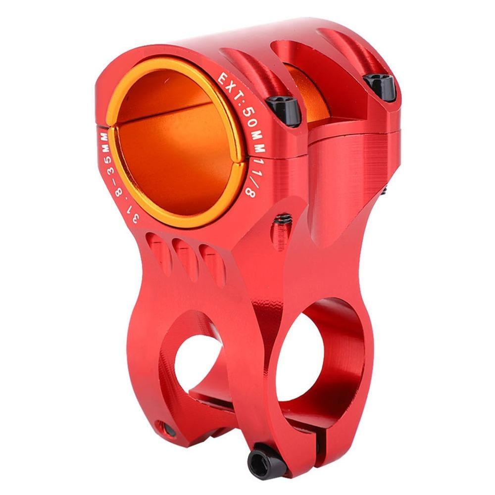 Attacco Manubrio in Lega di Alluminio Lunghezza 50mm Attacco Manubrio Corto Leggero Alta Resistenza 0 Gradi Attacco Manubrio per Bicicletta