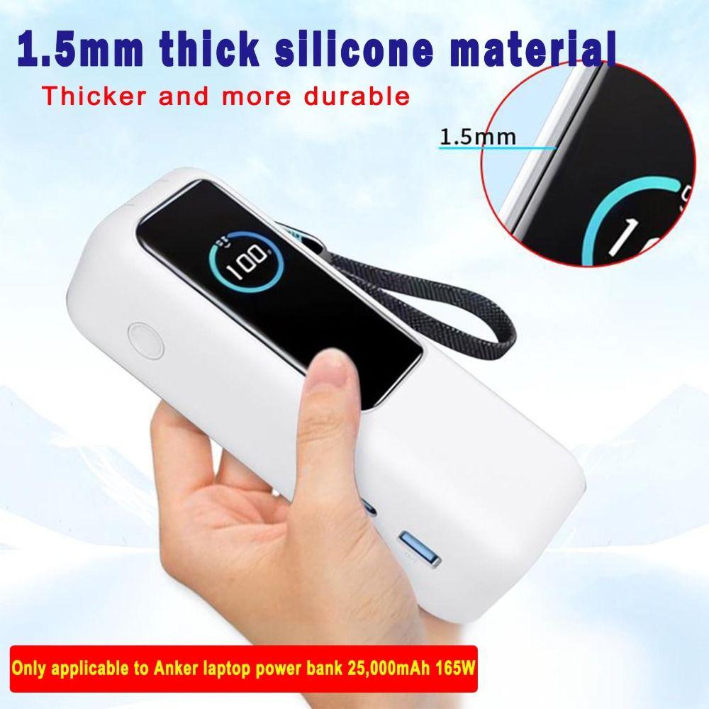 Soft Silicone Case Dustproof Protective Cover for Anker Zolo Power Bank (25000mAh 165W) Travel