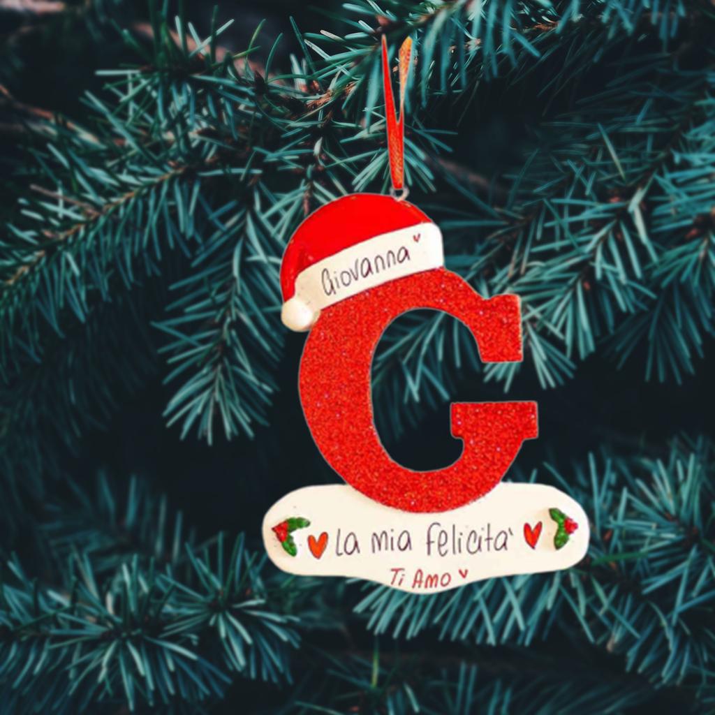Creative Christmas Tree Decorations Unique Acrylic 26 Letters Alphabet Shaped Hanging Ornaments for Home and Car