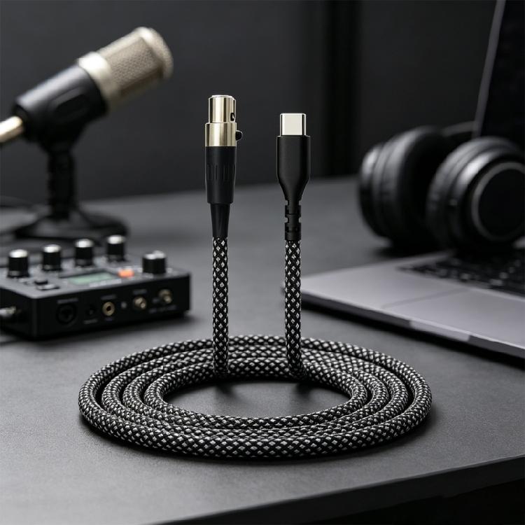 Phone Tablet Laptop Use Headphone Cable, Type C to Mini 3 Pin 150CM Replacement Cord for Home Desk Spare Cord and Daily Travel Carry