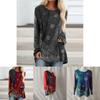 Top Hippie Boho a Maniche Lunghe da Donna Taglie Forti con Tessuto Morbido e Fantasia Floreale