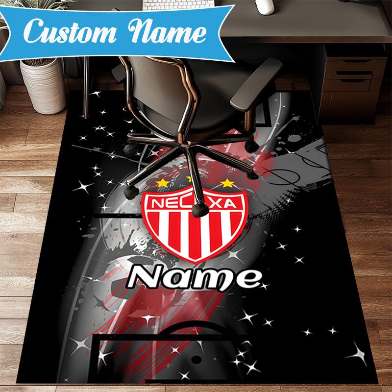 Custom Name Necaxa Football Design Rug Game Carpet, Floor Mat for Bedroom Living Room Entryway Rug, Home Decor Idea Gift for Christmas birthday