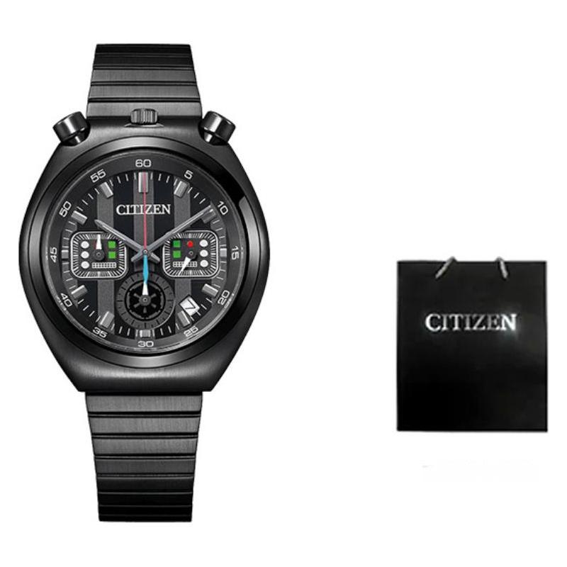 

CITIZEN Cyberpunk trend waterproof Quartz Steel Strap men s watch black dial AN3669-52E чорний