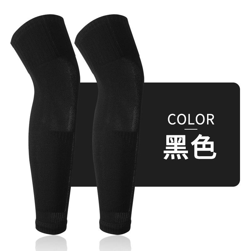 Amazon Soccer Footless Socks Calf Socks Fixed Leggings Plate Cover Over Knee Adult Long Socks Football Socks Adult one size чёрный