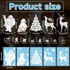 Window Clings Christmas Pvc Reindeer And Snowflake Decals Set Holiday Decoration