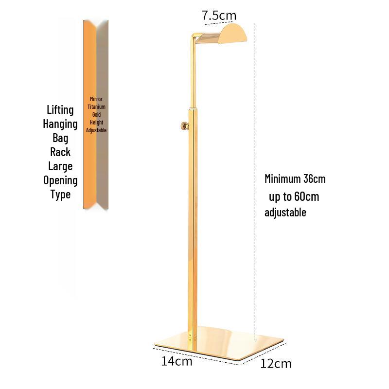 Stainless Steel Adjustable Multi-functional Bag Display Stand for Clothing Stores - 2025 New Style