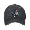 Parigi Francia Retrò Atletico Città Lasciato Lavato Cappellino da Baseball Outdoor Per Donna Unisex Unisex Cappellino da Papà