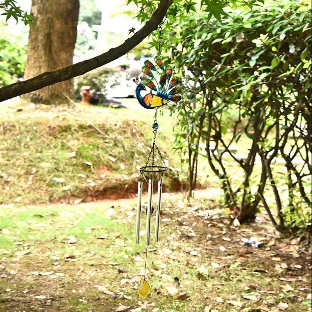 Antirust Peacocks Hanging Wind Chime Not fading Iron Hanging Pendant Indoor
