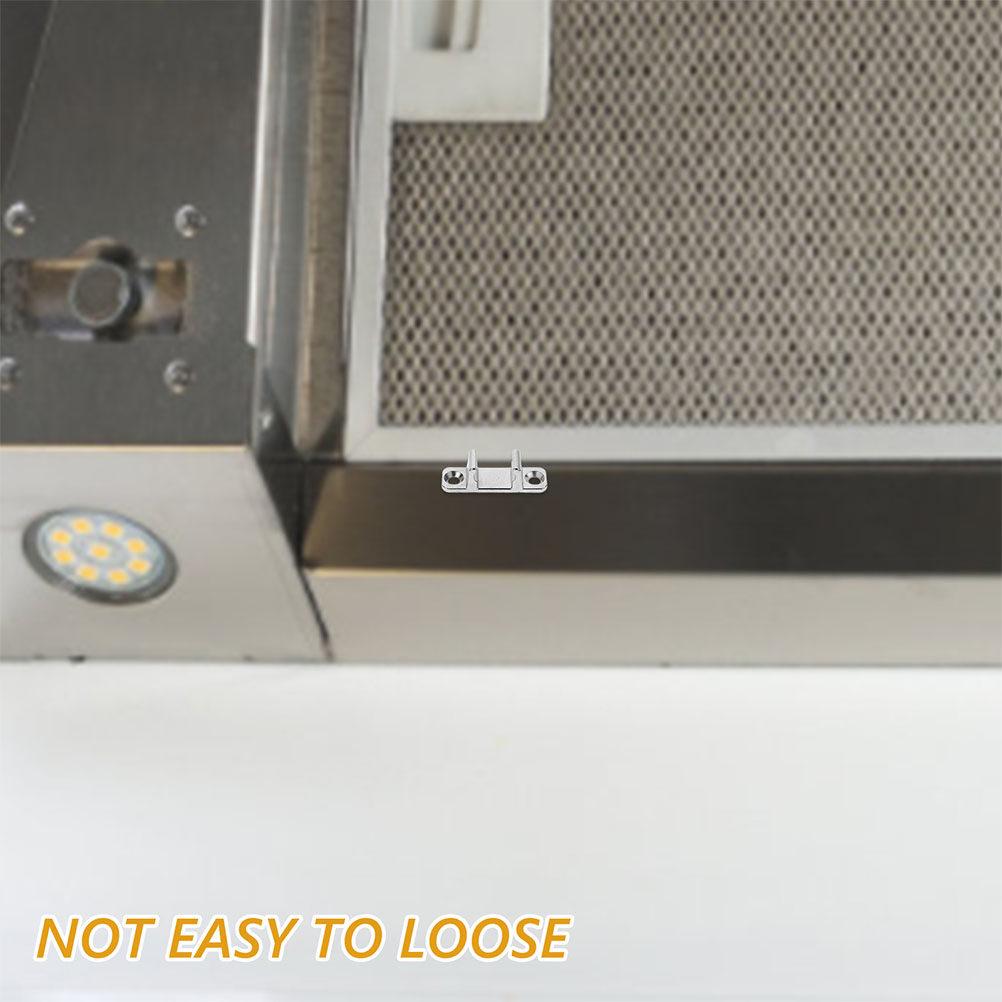 1Set Stainless Steel Range Hood Panel Fastener Universal Glass Holder Latch for Hood Installation Repair Replacement Maintenance