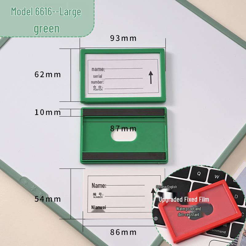 Magnetic Label Holder for Whiteboard & File Cabinets - Warehouse & Partition Name Sign Stickers