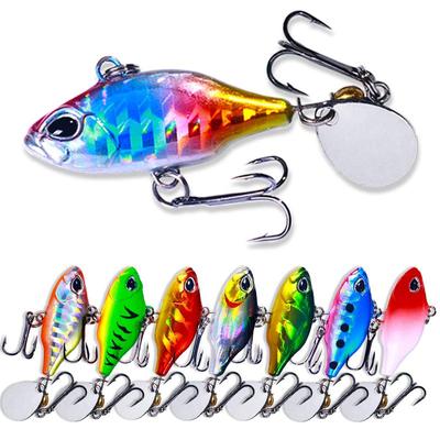 HENGJIA Spinners VIB-Señuelos de Pesca Wobblers, cuchara de lentejuelas, isca artificial, 5,2 CM-8,5g, para perca, Pesca con mosca, trucha