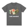 Jem Cement Przeklęty Kot Śmieszny Mem T-shirt dla Mężczyzn Kobiet Moda Casual Krótki Rękaw T-shirty Męskie Oversize Bawełniany T-shirt Top